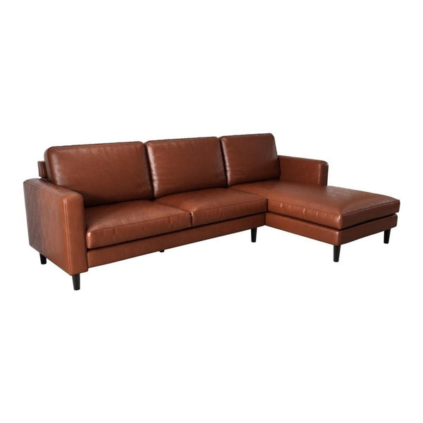 Imperial Majesty Nornas 3 Seater PU Leather Sofa with Chaise - Lounge Kingdom Exclusive