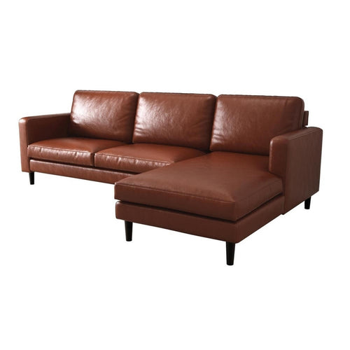 Imperial Majesty Nornas 3 Seater PU Leather Sofa with Chaise - Lounge Kingdom Exclusive