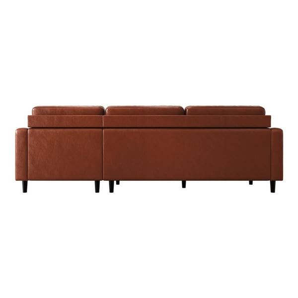 Imperial Majesty Nornas 3 Seater PU Leather Sofa with Chaise - Lounge Kingdom Exclusive