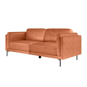 Majestic Reign 3-Seater Faux Leather Sofa - Lounge Kingdom Exclusive
