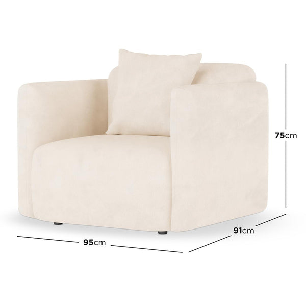 Vestalia 4 Seater Upholstered Velvet Sofa Set