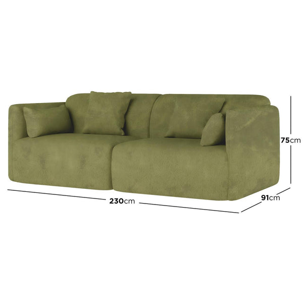 Vestalia 4 Seater Upholstered Velvet Sofa Set